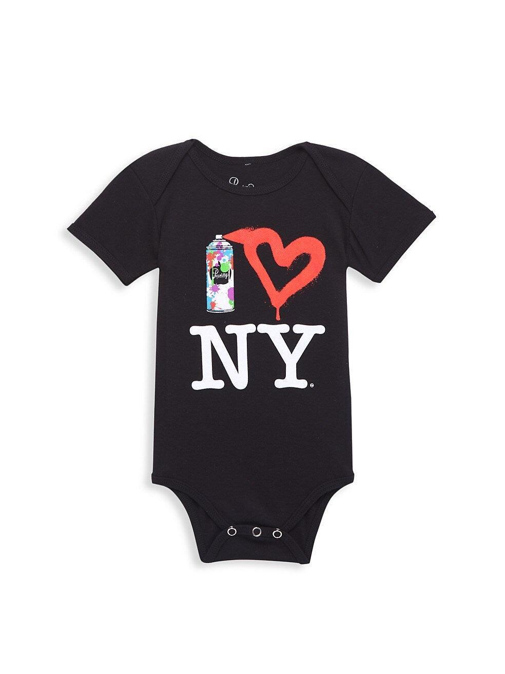 Organic Cotton Onesie | I Love NY Spray Paint | PiccoliNY - The Ridge Kids