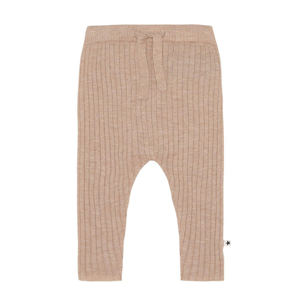Organic Cotton Shadow Knit Baby Pant | Oatmeal Melange | Molo - The Ridge Kids