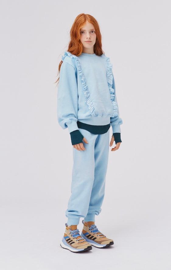 Organic Cotton Sweatpants | Anemone in Sky Blue | Molo - The Ridge Kids