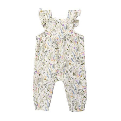 Overalls with Ruffle Detail | River Bank Floral | Angel Dear - The Ridge Kids