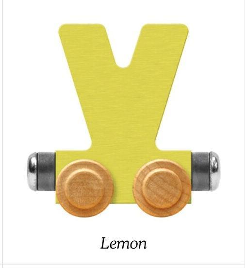 Pastel Yellow | A-Z Train Letters | Maple Landmark Inc. - The Ridge Kids