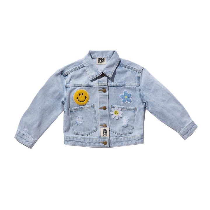 Patched Denim Jacket | Daisy | Petite Hailey - The Ridge Kids