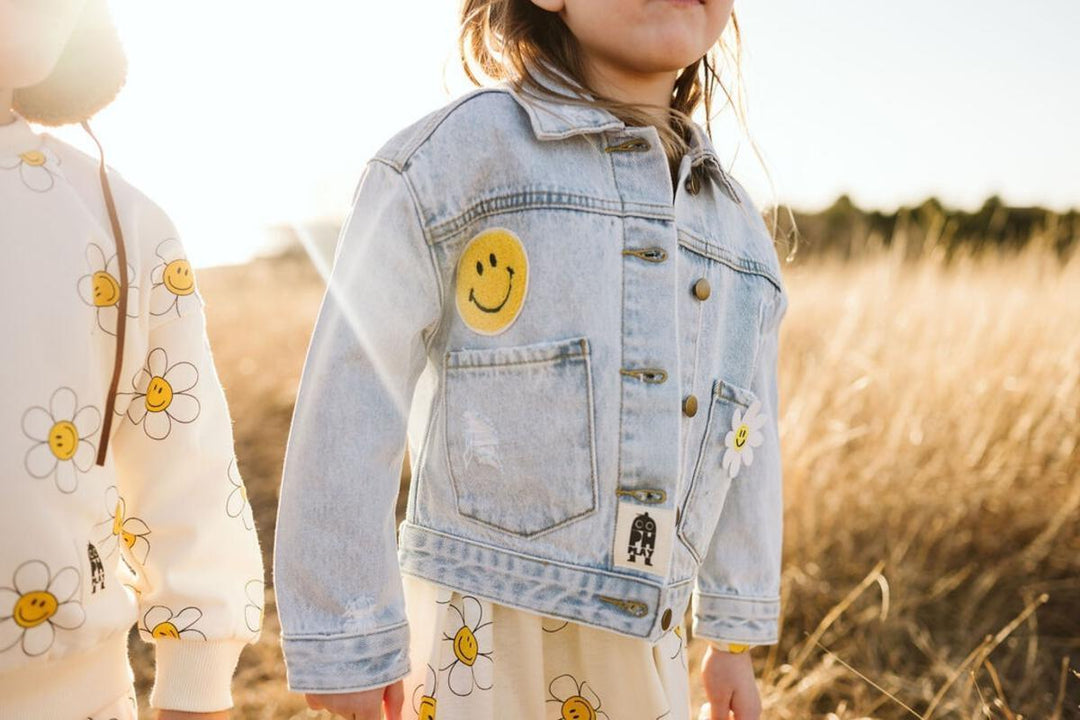 Patched Denim Jacket | Daisy | Petite Hailey - The Ridge Kids