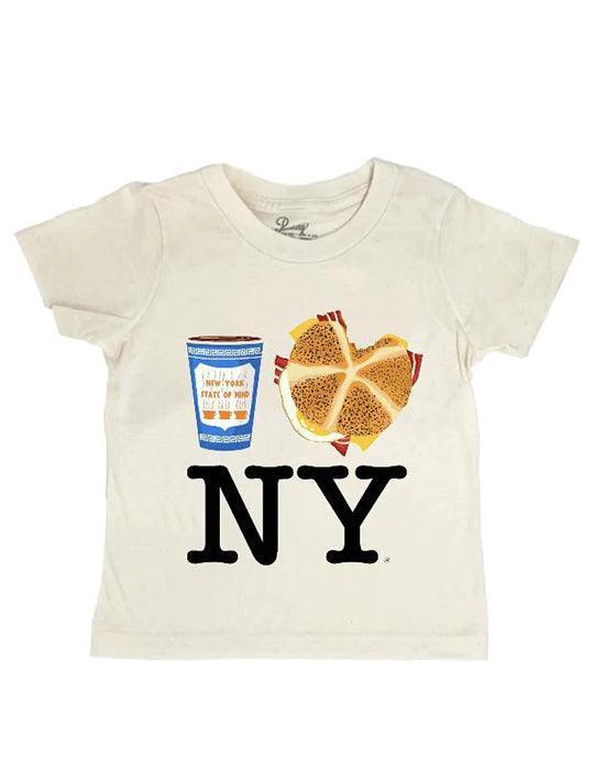 Organic Cotton Tee | NY Coffee Bacon Egg and Cheese | PiccoliNY - The Ridge Kids