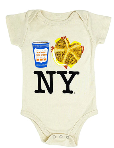 Organic Cotton Onesie | NY Coffee Bacon Egg and Cheese | PiccoliNY - The Ridge Kids