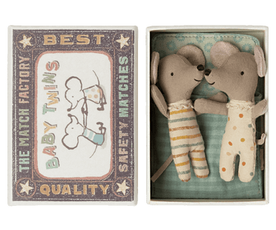 Plush Doll | Heirloom Twins Baby Mice Dolls in Box | Maileg - The Ridge Kids