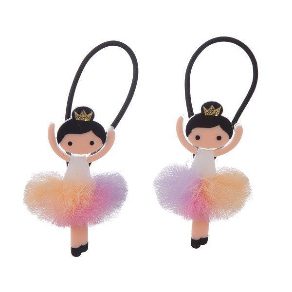 Ponytail Holders Set | Ballerina Rainbow Tutu |  Lilies & Roses NY - The Ridge Kids