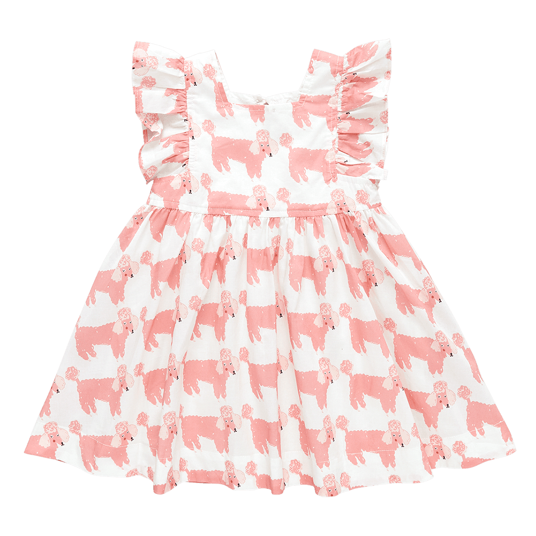 Dress | Elsie - Poodle Party | Pink Chicken