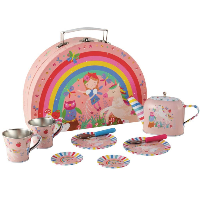Pretend Play Tea Set | Rainbow Fairy Tin Tea Set | Floss and Rock - The Ridge Kids
