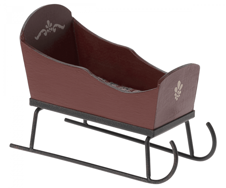 Pretend Play Toy | Red Heirloom Winter Sleigh for Plush Meileg Mouse Doll | Maileg - The Ridge Kids