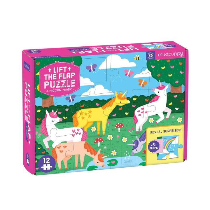 Puzzle | Lift the Flap- Unicorn Magic | Mudpuppy - The Ridge Kids
