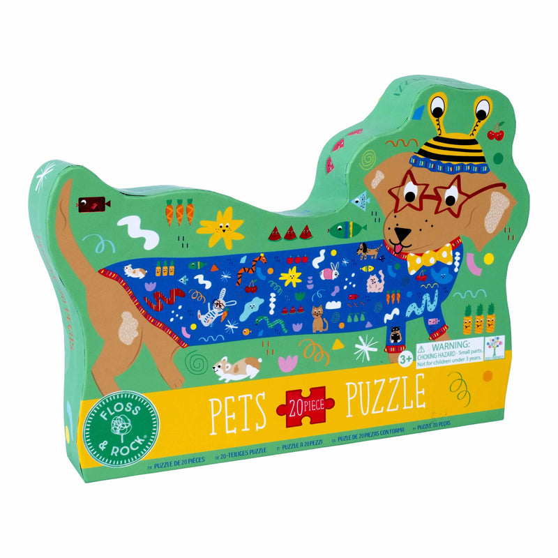 Puzzle | Pets 20pc "Sausage Dog" Shaped | Floss and Rock - The Ridge Kids