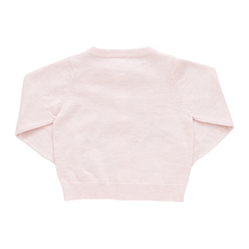 Girls Cardigan | Rabbit Sweater- Light Pink | Pink Chicken