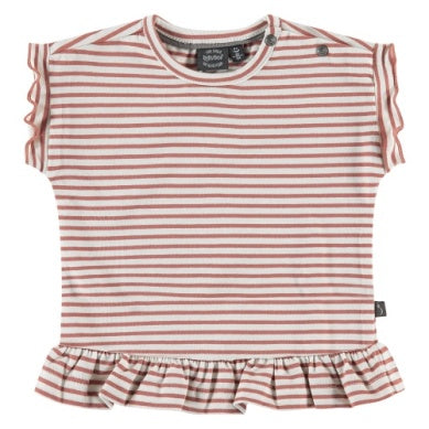Baby Top | Short Sleeve- Red Stripe | BABYFACE
