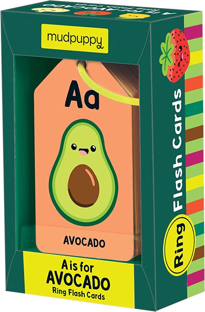 Ring Flash Cards | A is for Avocado | Mudpuppy - The Ridge Kids