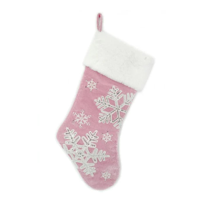 Christmas Stocking | Snowflake - pink | Mon Ami Designs - The Ridge Kids