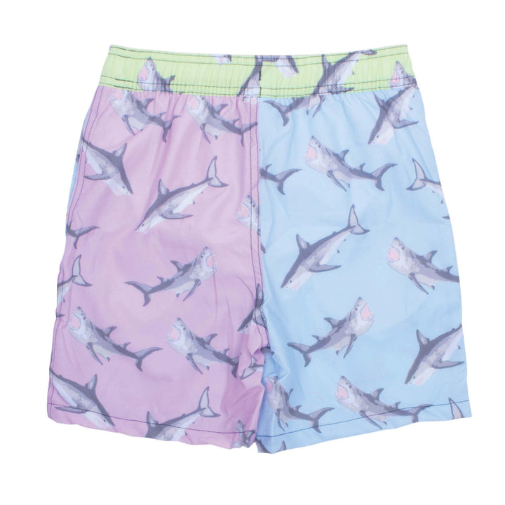 Boys Swim | Water Appearing Trunks - Colorblock Sharks | Shade Critters - The Ridge Kids