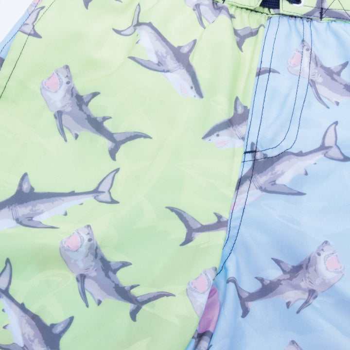 Boys Swim | Water Appearing Trunks - Colorblock Sharks | Shade Critters - The Ridge Kids
