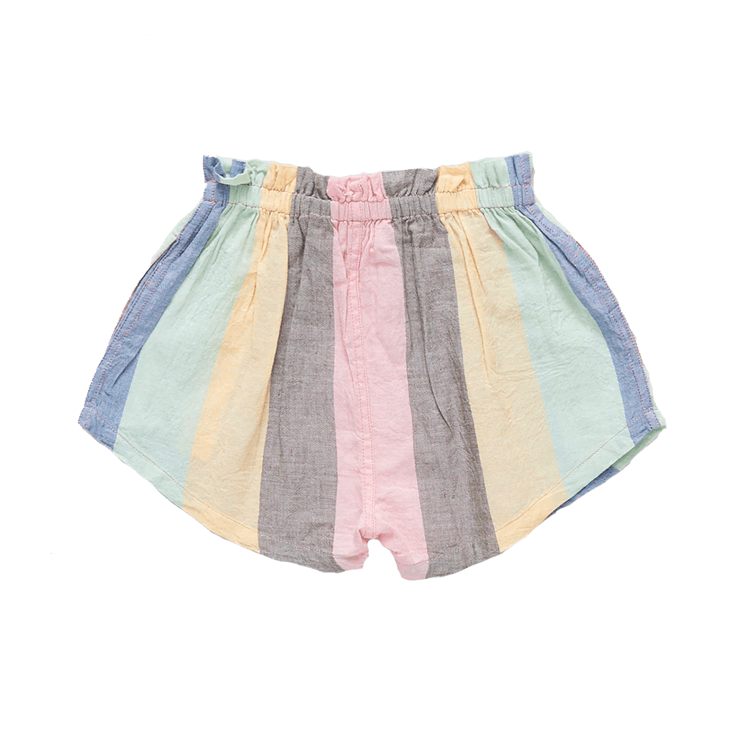Girls Shorts | Theodore Short- Multi-Wide Stripe | Pink Chicken
