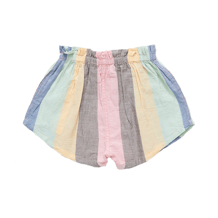 Girls Shorts | Theodore Short- Multi-Wide Stripe | Pink Chicken