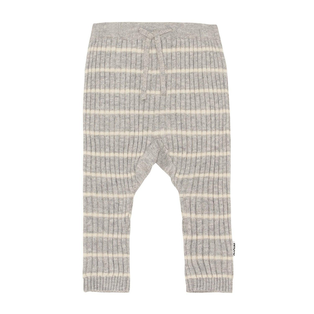 Sigmund Baby Rib Knit Pant | Grey Stripe | Molo - The Ridge Kids