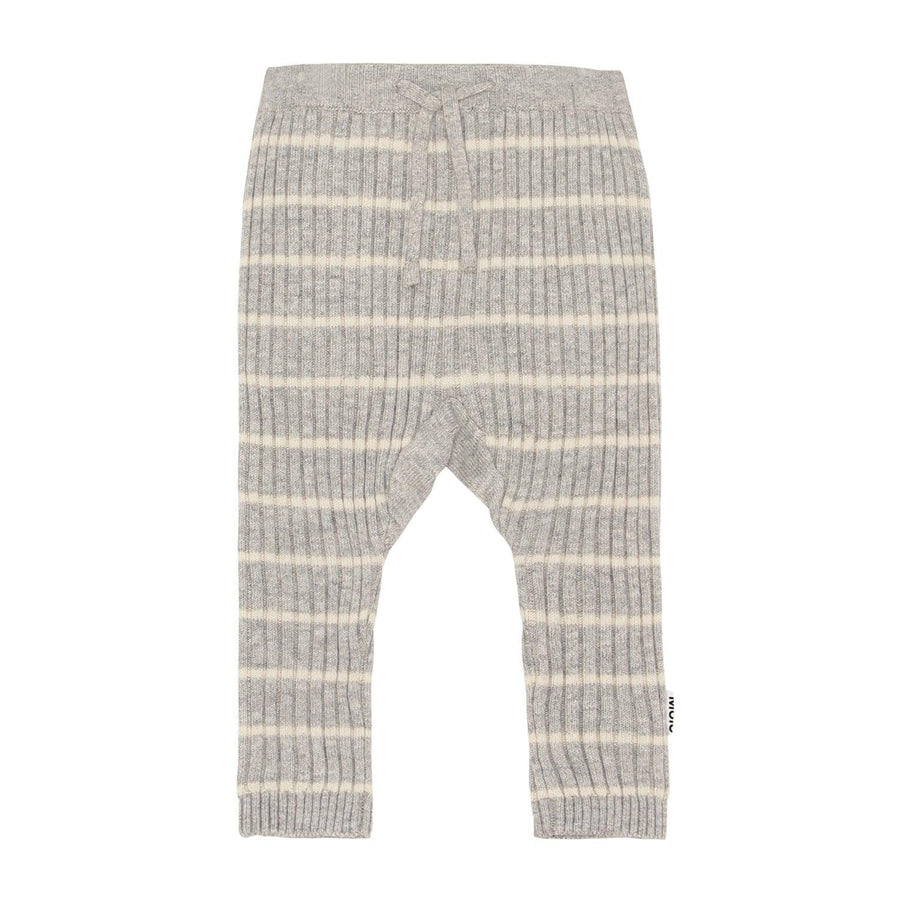 Sigmund Baby Rib Knit Pant | Grey Stripe | Molo - The Ridge Kids