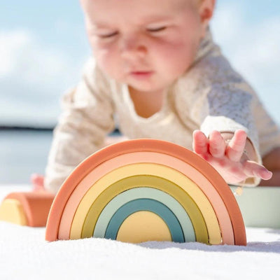 Silicone Rainbow Stacker | Cherry | O.B. Designs - The Ridge Kids