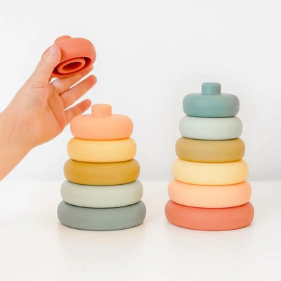 Silicone Stacker | Cherry | O.B. Designs - The Ridge Kids