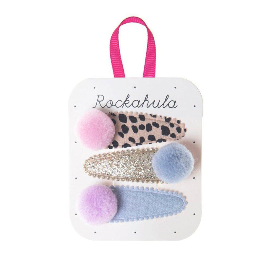 Snap Clips | Luna Leopard Pom Pom Clips | Rockahula Kids - The Ridge Kids