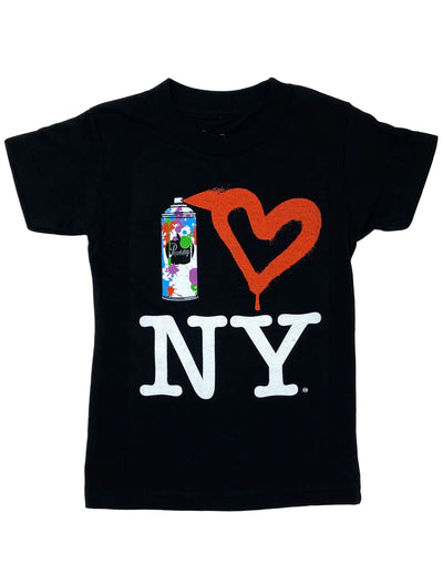 Organic Cotton Tee | I Love NY Spray Paint | PiccoliNY - The Ridge Kids
