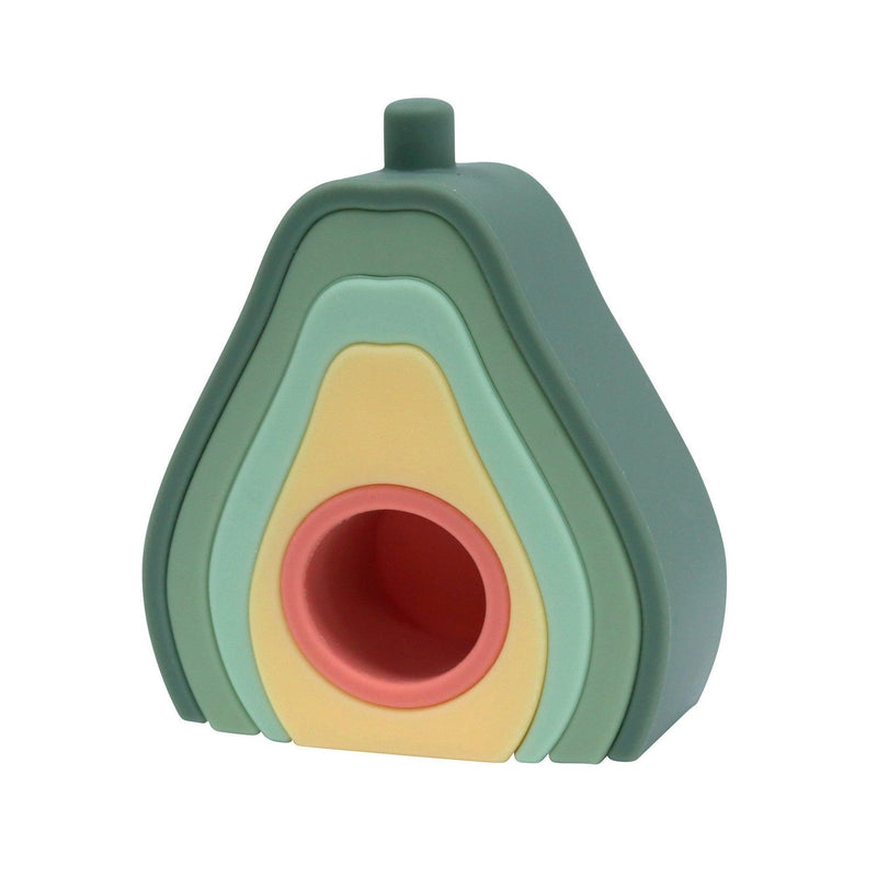 Stacking Toy | Avocado Silicone Stacker Tower |  O.B. Designs - The Ridge Kids