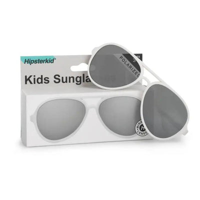 Sunglasses | Aviators- White Polarized | Hipsterkid - The Ridge Kids