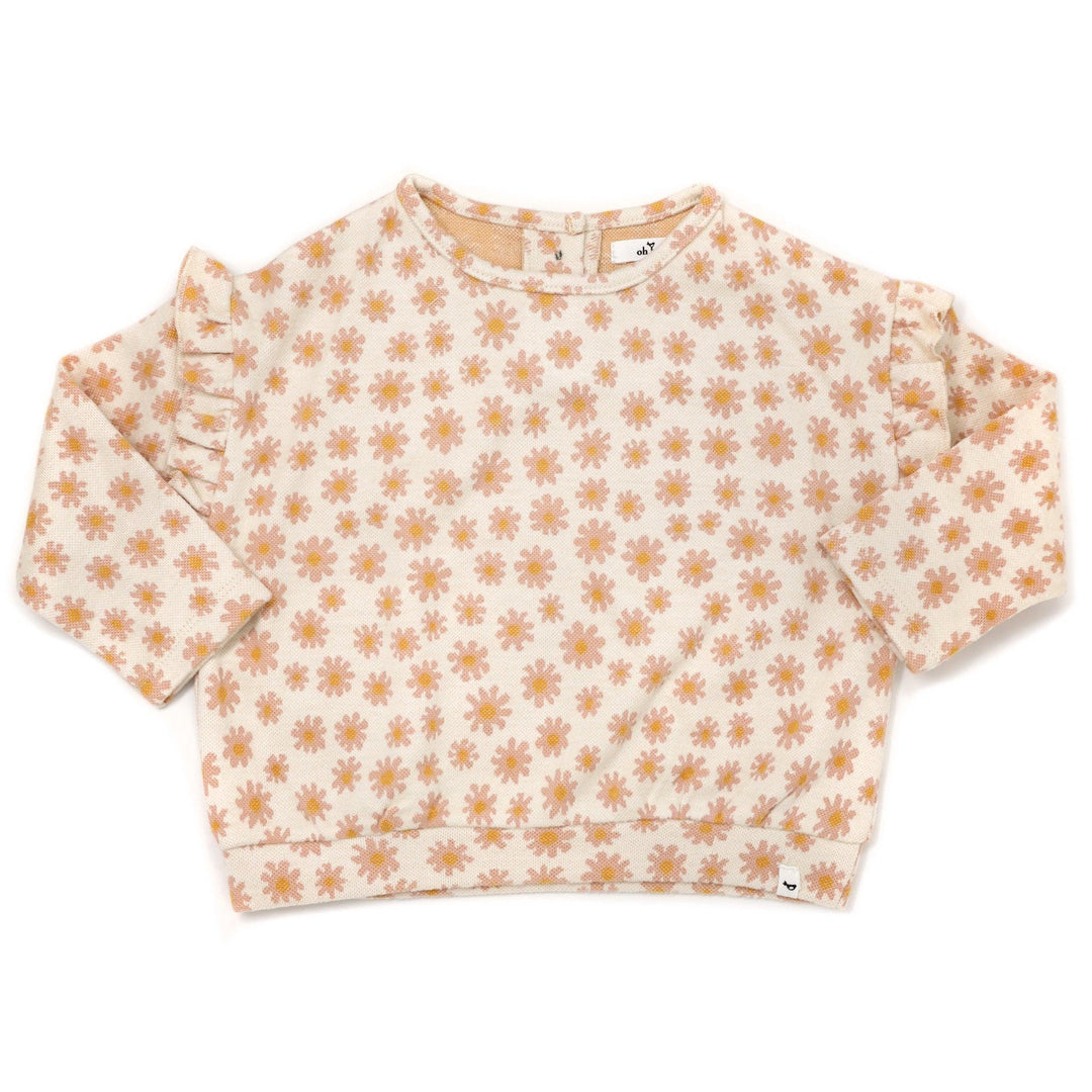 Sweatshirt | Millie Slouch Fall Daises Cream | Oh Baby! - The Ridge Kids