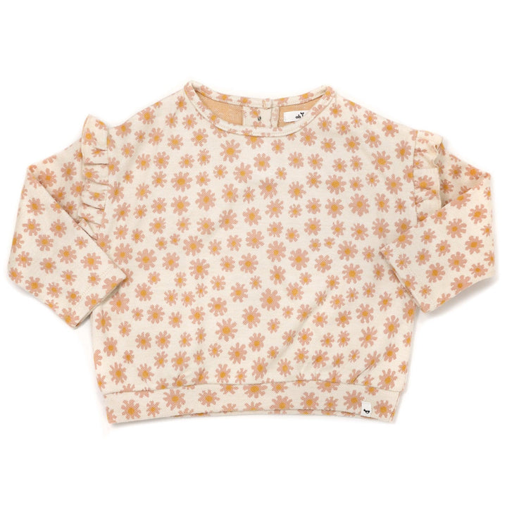 Sweatshirt | Millie Slouch Fall Daises Cream | Oh Baby! - The Ridge Kids