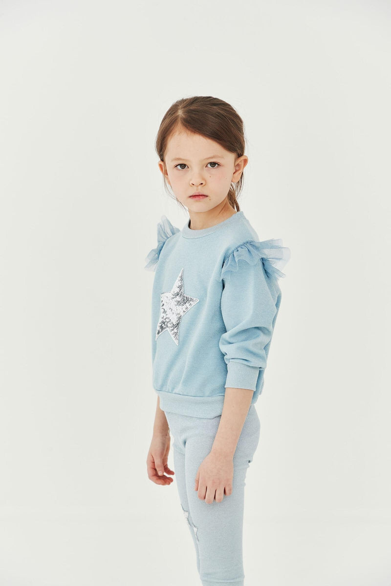 Sweatshirt Set | Star Sky Blue | Petite Hailey - The Ridge Kids