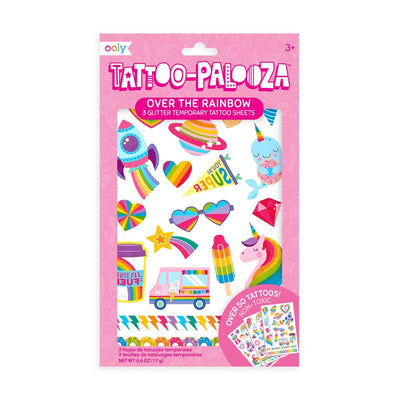 Tattoos | Temporary Glitter Tattoo: Over The Rainbow | Ooly - The Ridge Kids