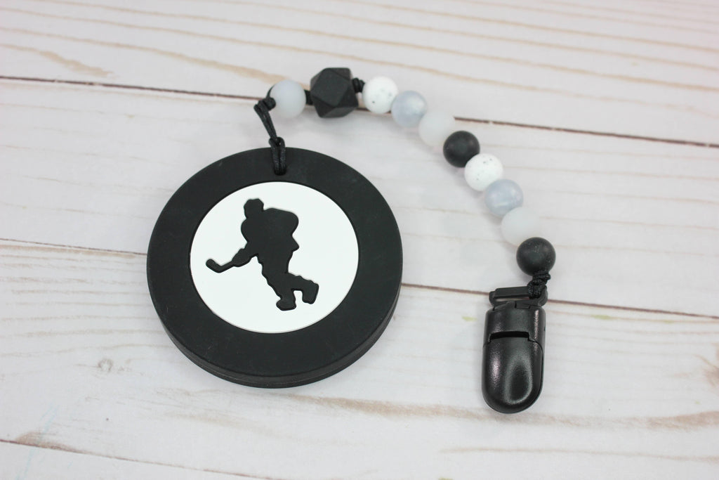 Hockey puck cheap teething ring