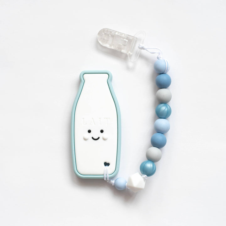 Teether with Clip | Milk Bottle- assorted | Baby Boos Teethers - The Ridge Kids