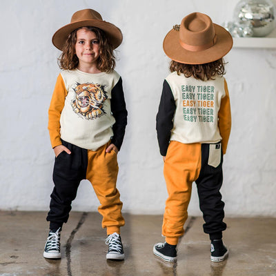 Tiger Cotton Sweat Pants | Easy Tiger Print | Rock Your Baby - The Ridge Kids