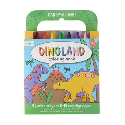 Travel Coloring Set | Carry Along Crayon & Coloring Book- DinoLand | Ooly - The Ridge Kids