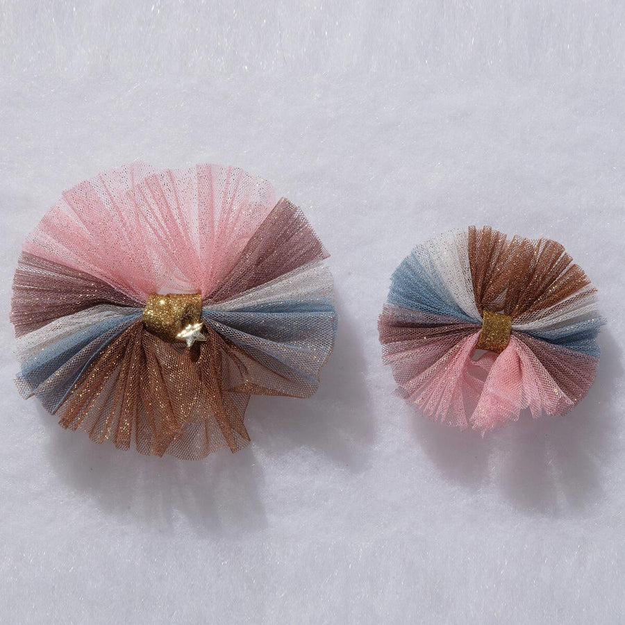 Tulle Hair Clip | Dark Purple Multi | Petite Hailey - The Ridge Kids