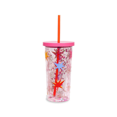 Tumbler | Glitter Bomb Sip Sip Tumbler with Straw, Starburst | Ban.do - The Ridge Kids