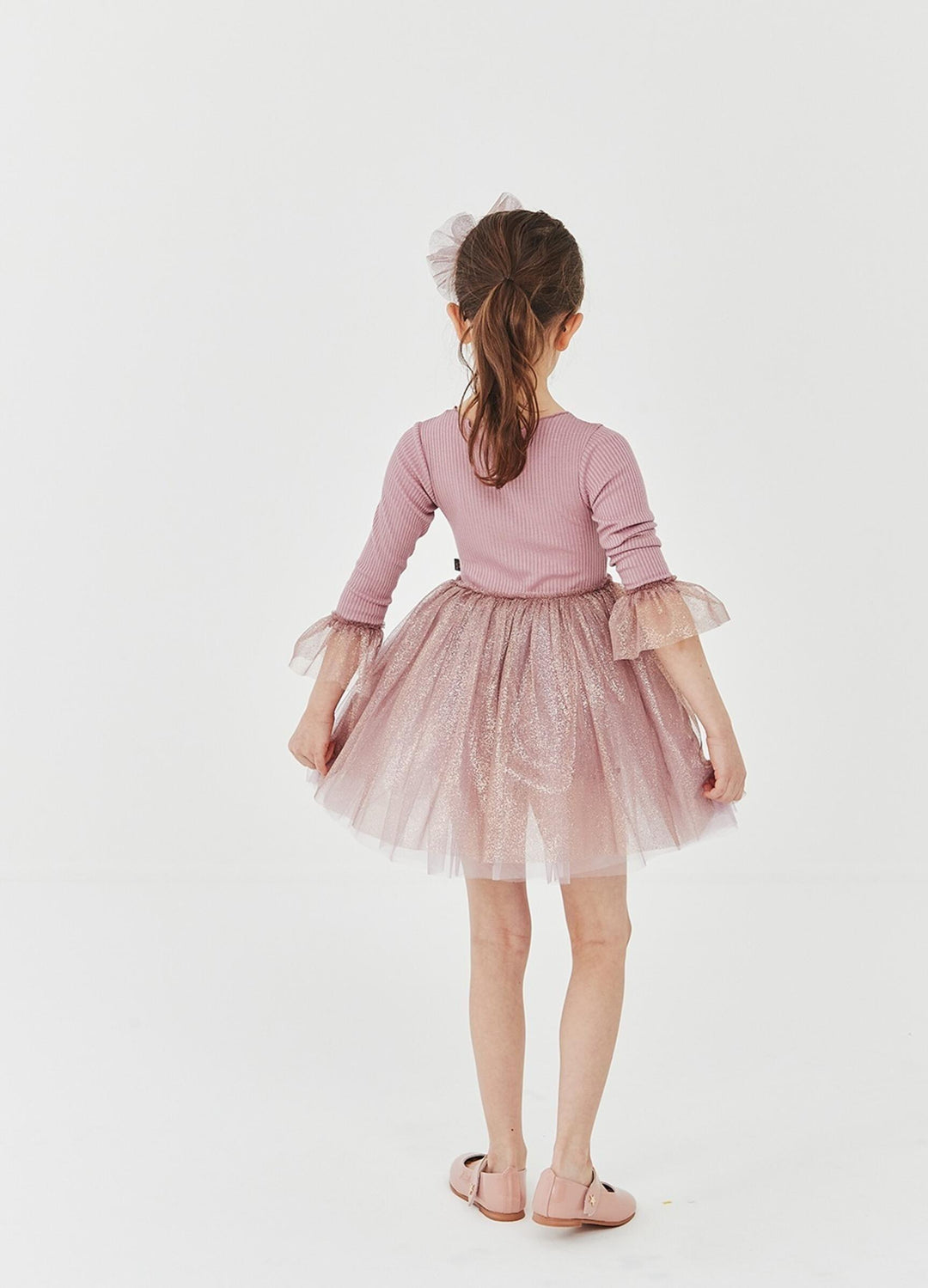 Tutu Dress | Long Sleeve in Dark Pink | Petite Hailey - The Ridge Kids