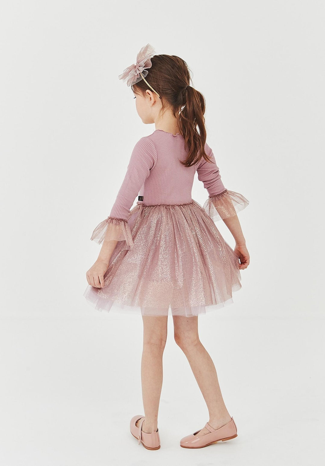 Tutu Dress | Long Sleeve in Dark Pink | Petite Hailey - The Ridge Kids