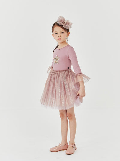 Tutu Dress | Long Sleeve in Dark Pink | Petite Hailey - The Ridge Kids