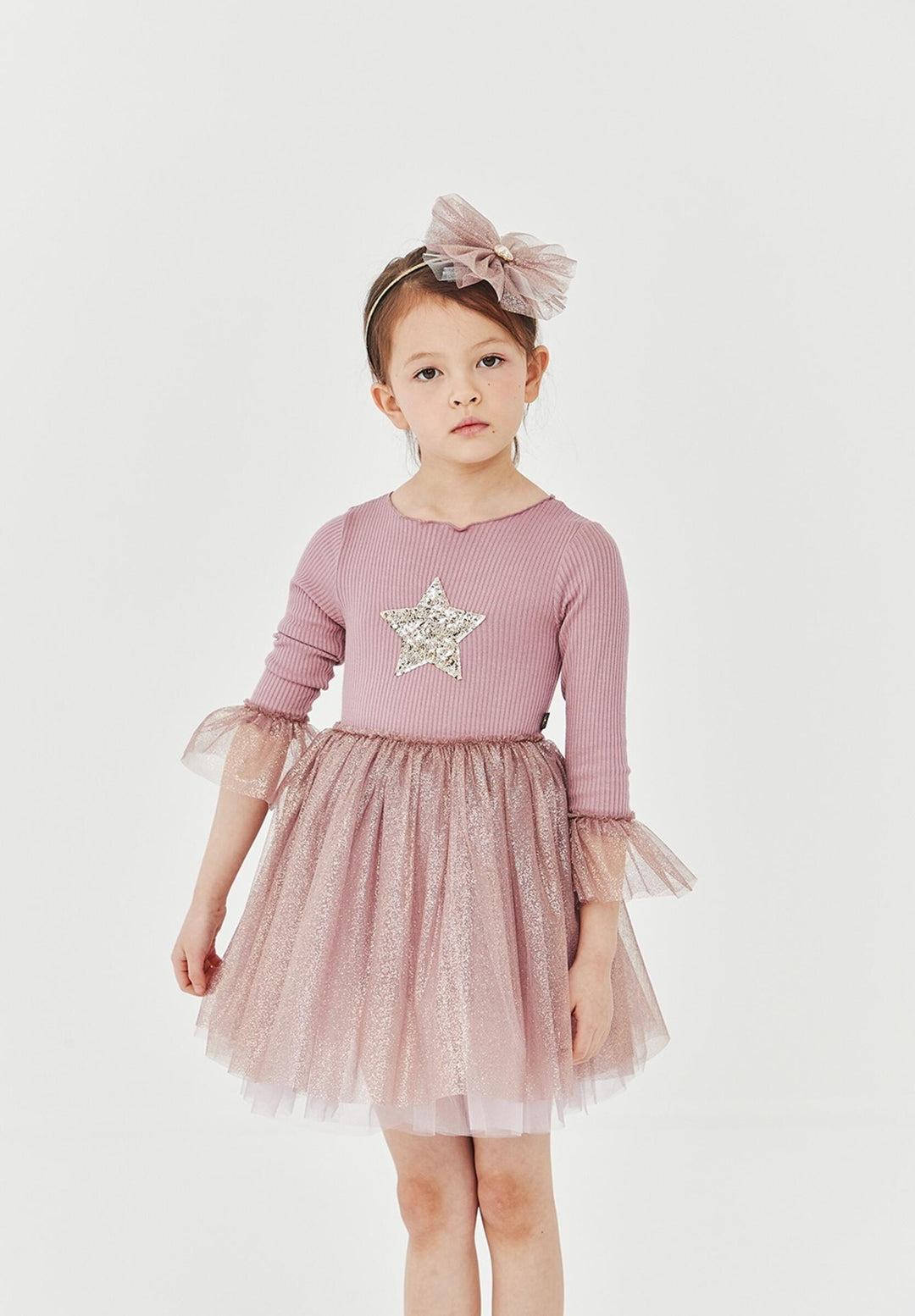 Tutu Dress | Long Sleeve in Dark Pink | Petite Hailey - The Ridge Kids