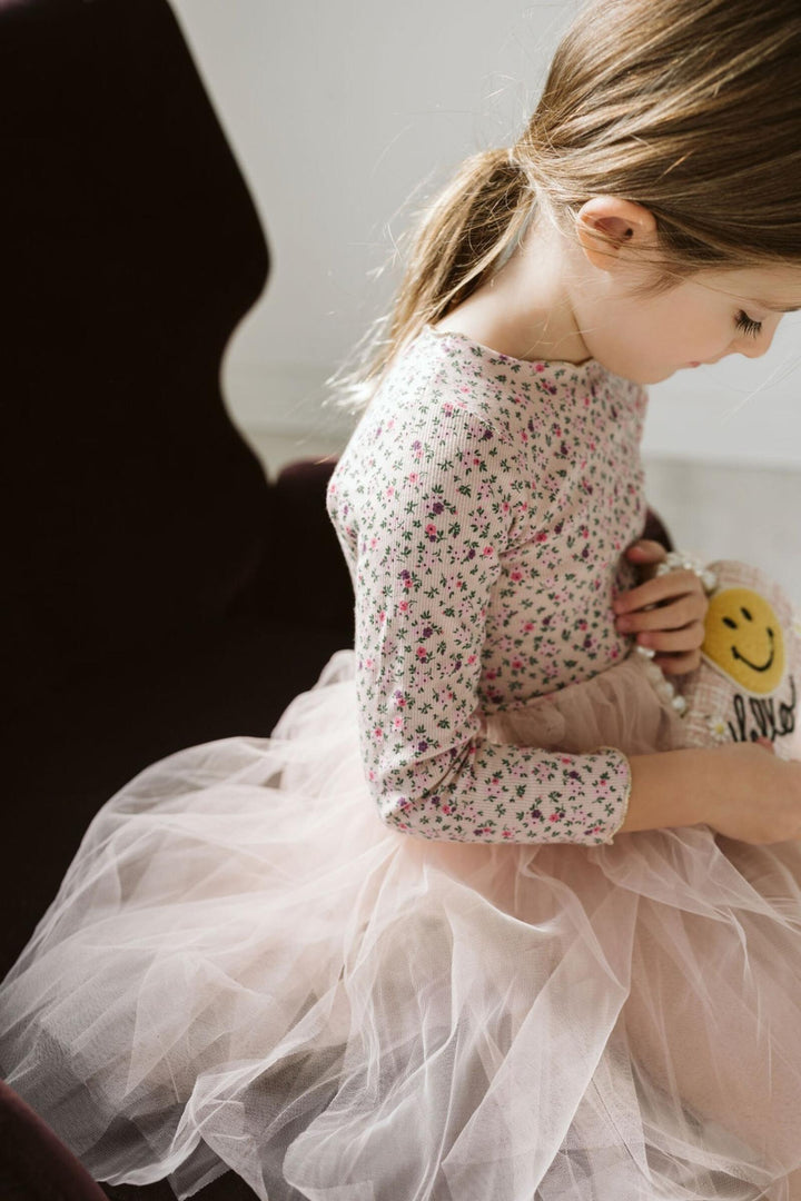 Tutu Dress | Long Sleeve Poppy Print | Petite Hailey - The Ridge Kids