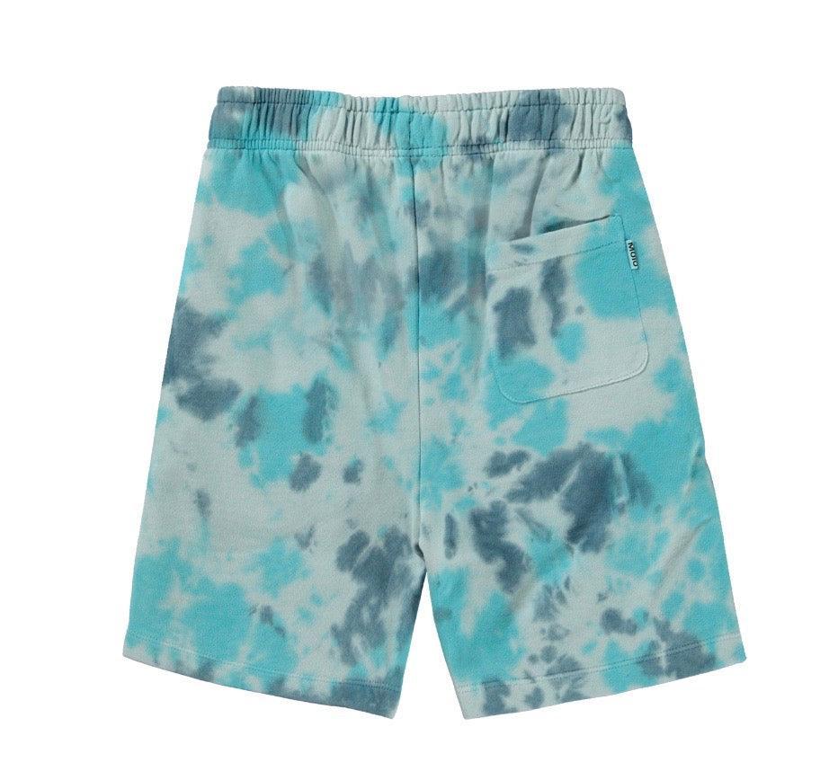 Unisex Adian Organic Cotton Soft Shorts | Water Tie Dye | Molo - The Ridge Kids