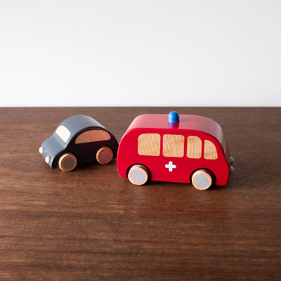 Wooden Toy | Firetruck and Car Bundle | Malieg - The Ridge Kids