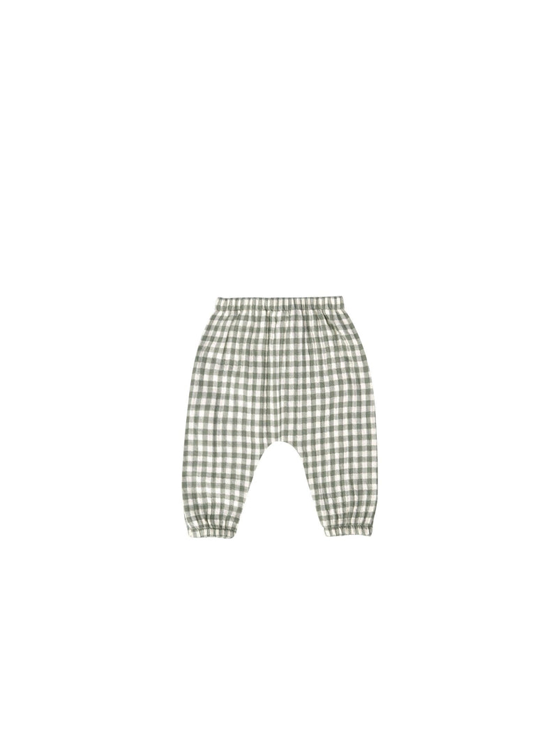 Woven Pant | Sea Green Gingham | Quincy Mae - The Ridge Kids